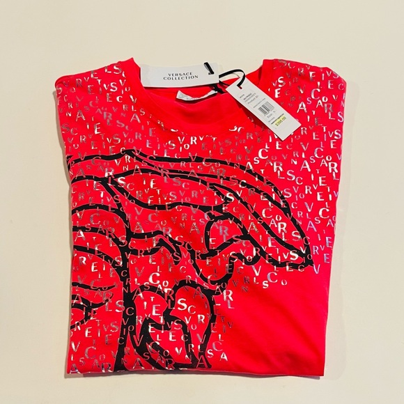 Versace Collection Men’s Classic Half Medusa Head Print Shirt Size XL